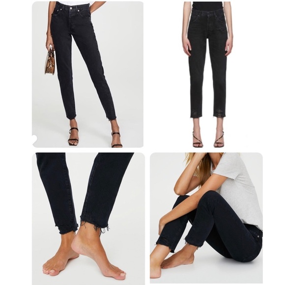 AGOLDE Jamie High Rise Classic Jeans Distressed Ankle Denim Pants Size 25 - Picture 5 of 16